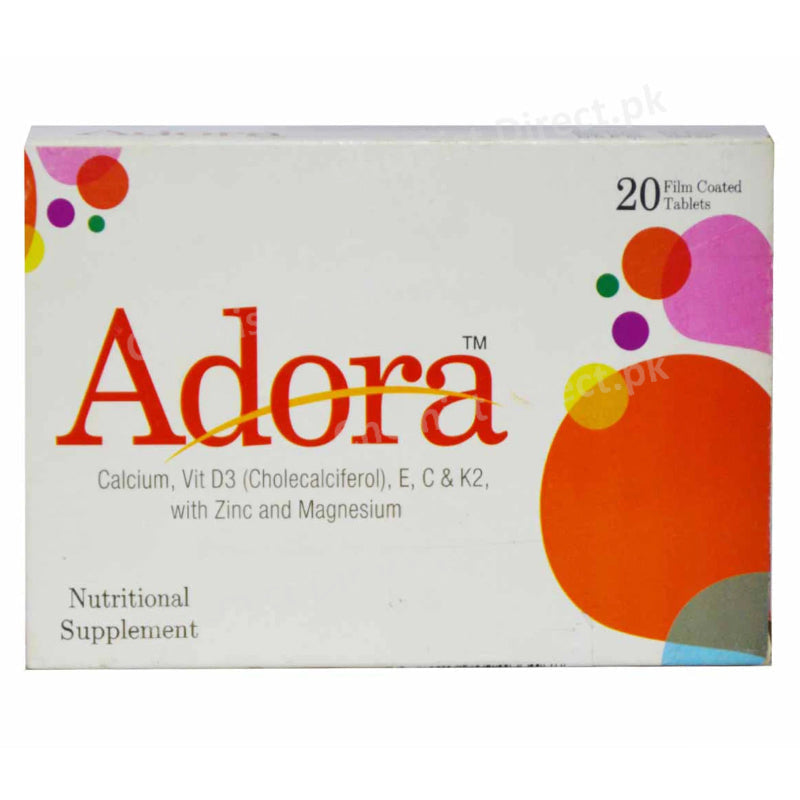 Adora 20mg Tablets Dyson Pharma Calcium, Vit D3 Cholecalciferol