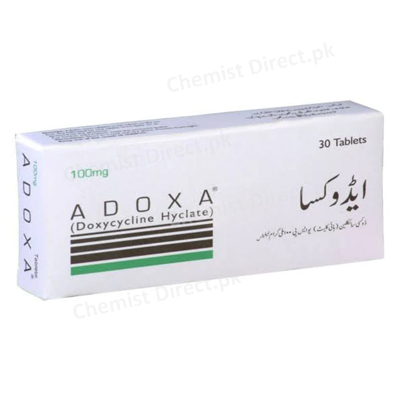 Adoxa Tablets 100mg PHARMA HEALTH PAKISTAN (PVT.) LTD Doxycycline Hyclate