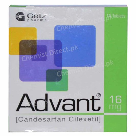 Advant Tablets 16mg GETZ PHARMA PAKISTAN PVT LTD Candesartan