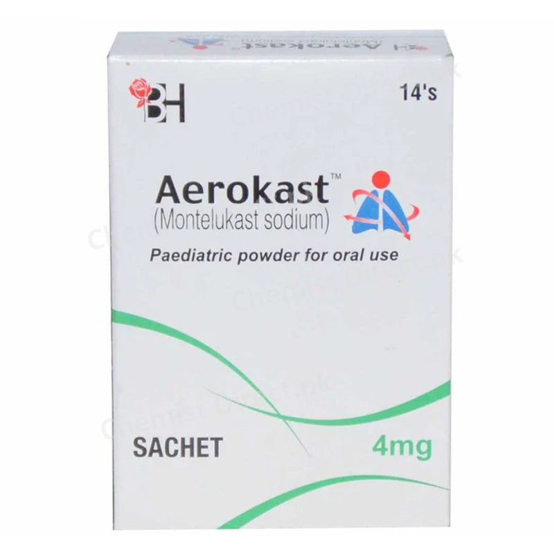 Aerokast Powder Sachet 4mg BARRETT HODGSON PAKISTAN (PVT) LTD Montelukast Sodium