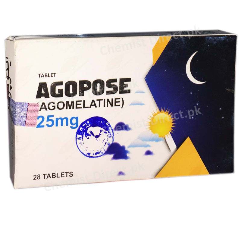 Agopose 25mg Tablet Agomelatine Medisure Laboratries