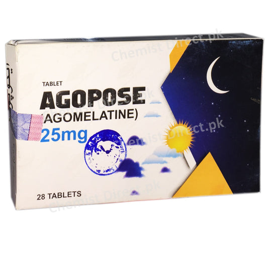 Agopose 25mg Tablet Agomelatine Medisure Laboratries