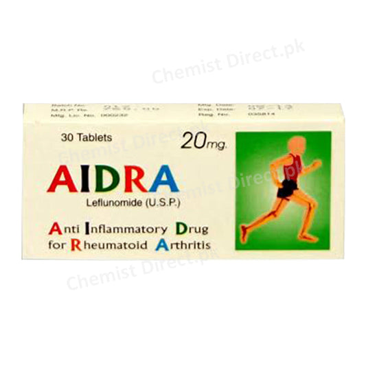 Aidra 20mg Tab Wilshire Laboratories (Pvt) Ltd Leflunomide Tab