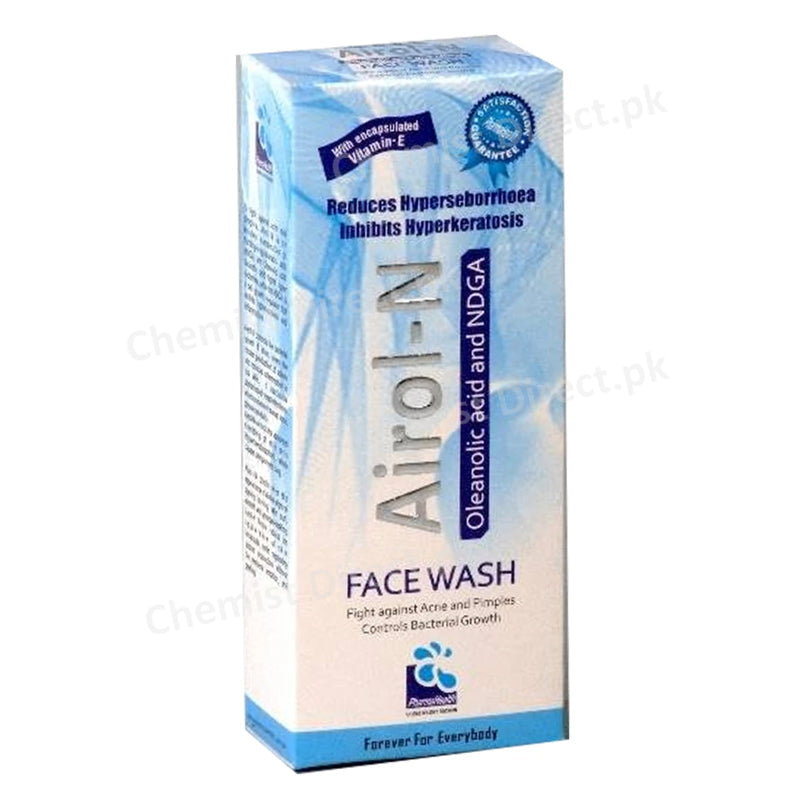Airol-N Face Wash-60ml PHARMA HEALTH PAKISTAN (PVT.) LTD-Nordihydroguaiaretic acid (NDGA) Oleanolic acid