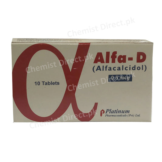 Alfa-D 0.5mcg-Tab Platinum Pharmaceuticals (Pvt) Ltd Alfacalcidol