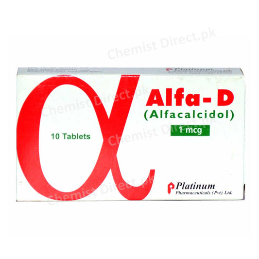 Alfa-D 1mcg Tab Platinum Pharmaceuticals (Pvt) Ltd-Alfacalcidol