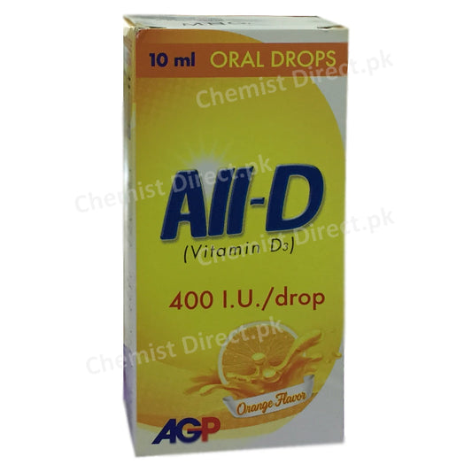 All D Drop 10mg 10ml Calcium and Vitamins Vitamin D3 