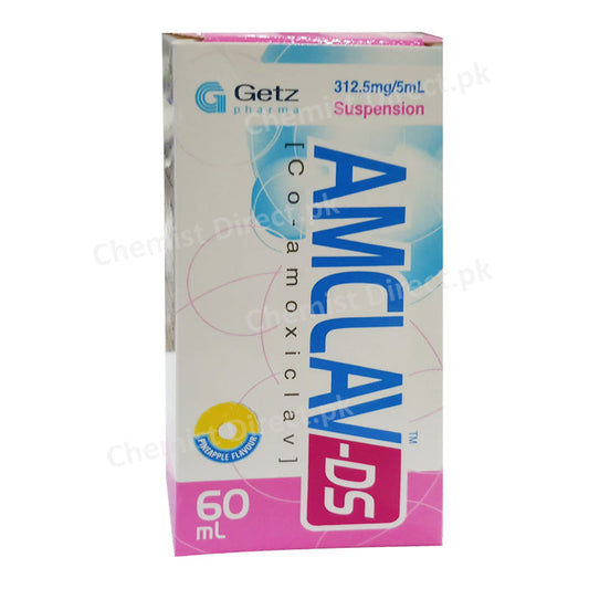 Amclav-DS 312.5mg Suspension 60ml Amino-penicillin Co-amoxiclav Getz Pharma