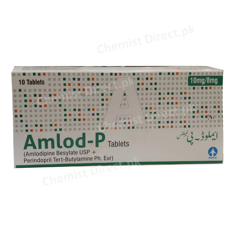 Amlod-P 10/8mg Tablet Amlodipine Besylat Anti-Hypertensive Atco Pharma