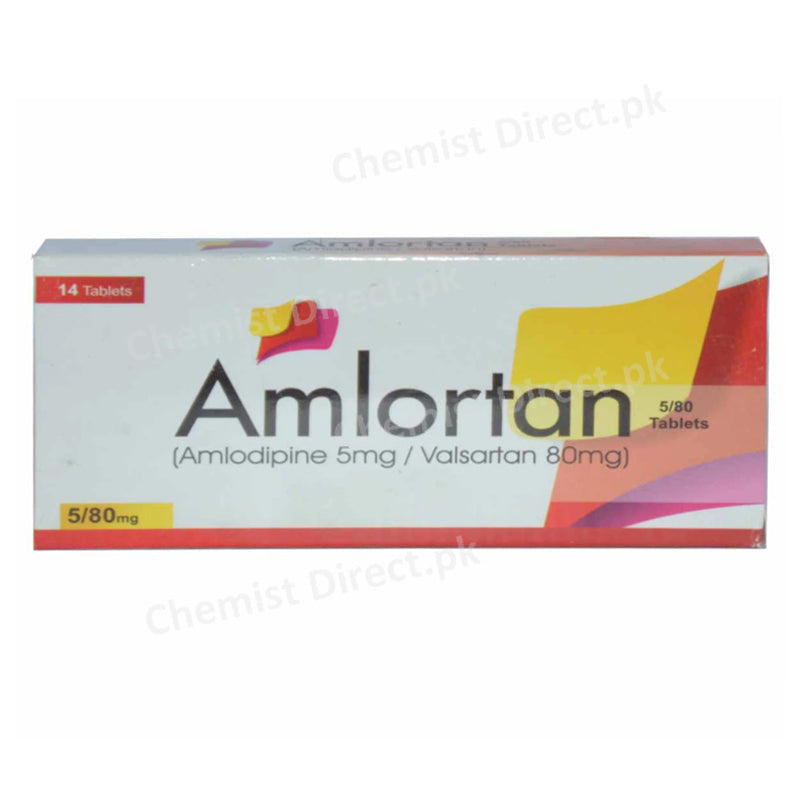 Amlortan 5/80mg Tablets Genome Pharmacuticals Amlodipine 5mg+ Valsartan 80mg