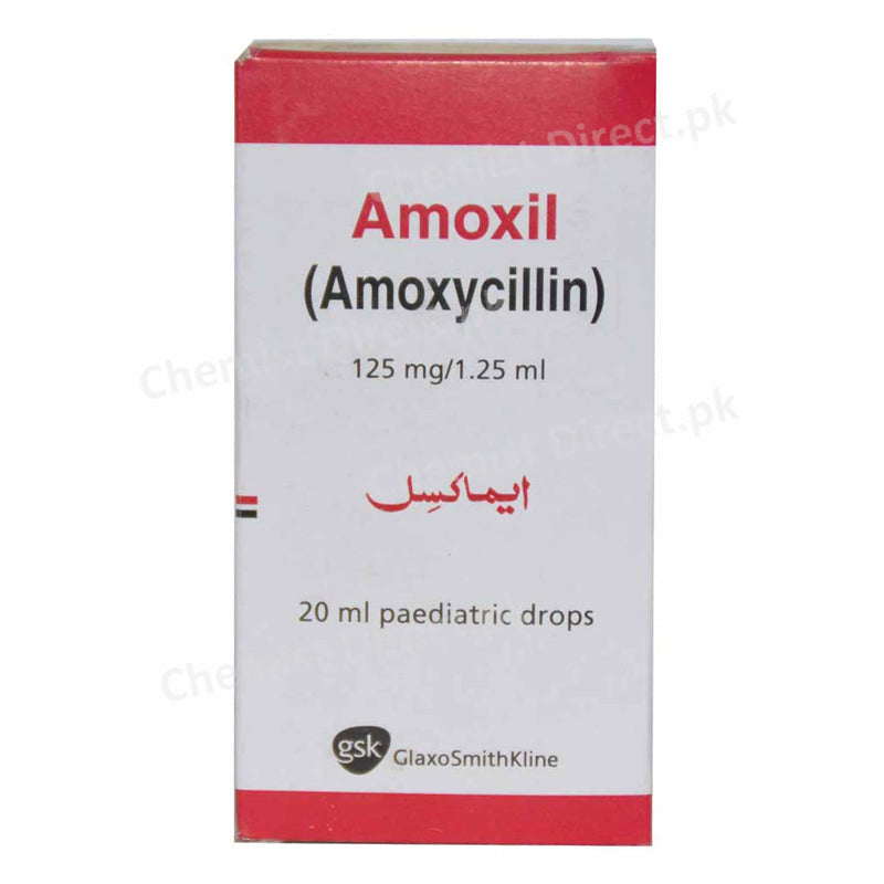 Amoxil Drops 125mg/1.25ml 20ml Glaxosmithkline Pakistan Limited Amoxicillin