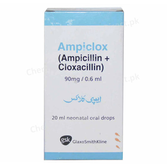 Ampiclox Drops 90mg/0.6ml 20ml Glaxosmithkline Pakistan Limited Ampicillin 60mg, Cloxacillin 30mg