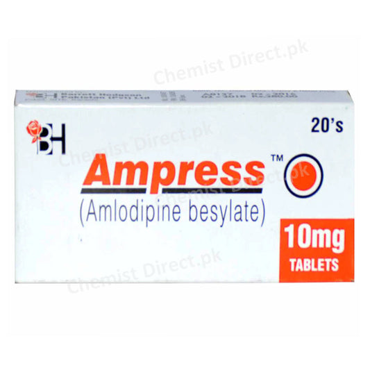 Ampress Tablets 10mg BARRETT HODGSON PAKISTAN (PVT) LTD Amlodipine Besylate