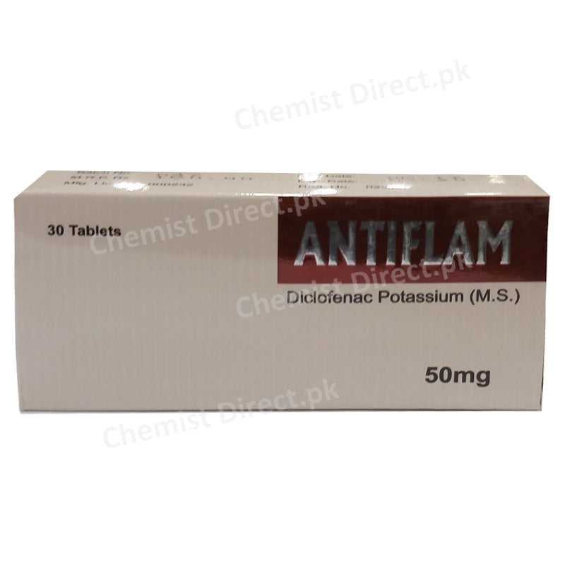 Antiflam Tablets 50mg Wilshire Laboratories (Pvt) Ltd Diclofenac Potassium