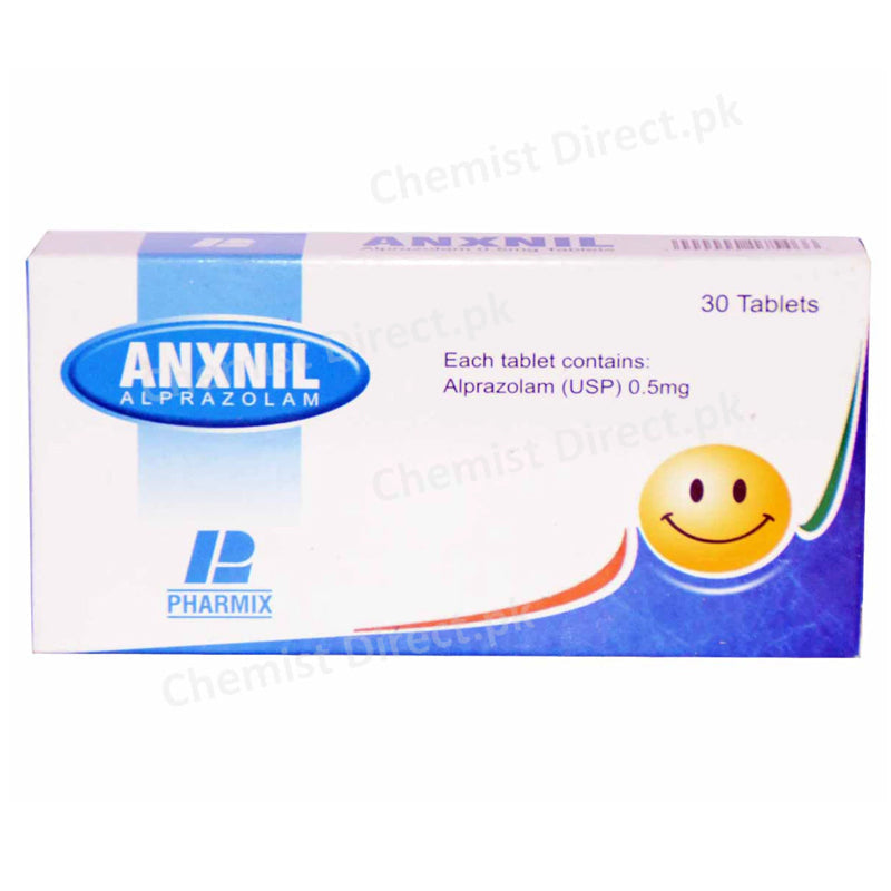 ANXNIL Tablets 0.5mg PHARMIX LABORATORIES (PVT) LTD Alprazolam
