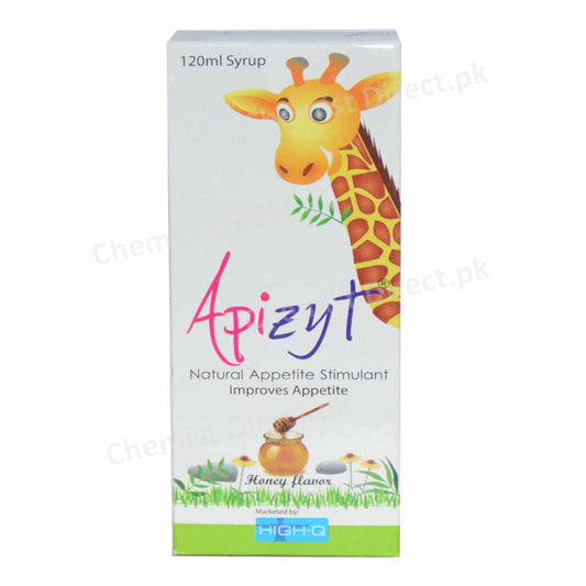 Apizyt Syrup 120ml High Q PHARMACEUTICALS Cichorium intybus,Coriandrum sativum,Berberis aristata,Zingiber officinale,Punica granatum,Silybum marianum,Medicago sativa,Tribulus terrestris,Tamarix dioica