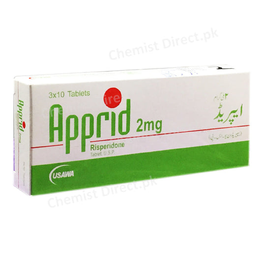 Apprid 2mg Tablets Usawa Pharma Risperidone