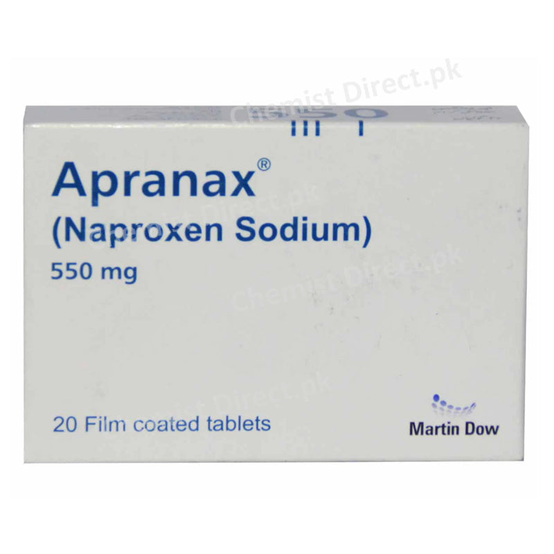 Apranax Tablets 550mg MARTIN DOW PHARMACEUTICAL LIMITED Naproxen Sodium