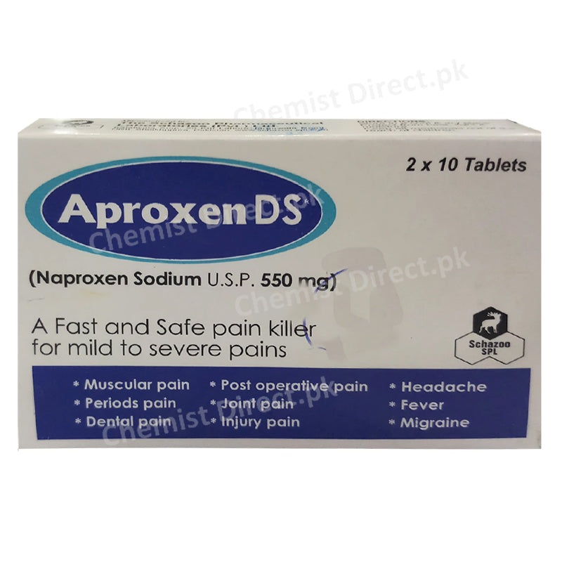 Aproxe DS Tablets 550mg Schazoo Pharmaceuticals (Pvt) Ltd Naproxen Sodium