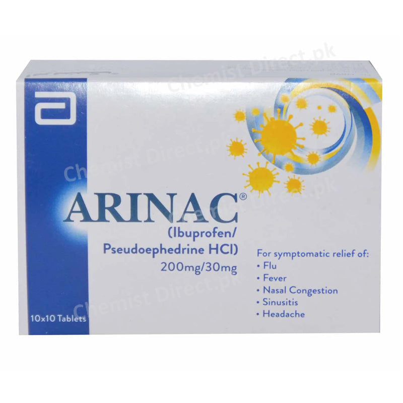 Arinac Tab 200mg 30mg Tablet ABBOTTLABORATORIES_PAKISTAN_LTD-ColdpreparationwithoutAnti-infectives-Ibuprofen200mg_Pseudoephedrine 30mg.jpg