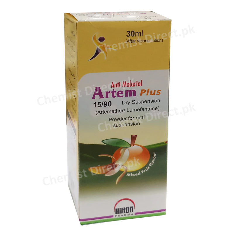 Artem Plus Dry Suspension 30ml Hilton Pharma (Pvt) Ltd Artemether 15mg,Lumefantrine 90mg