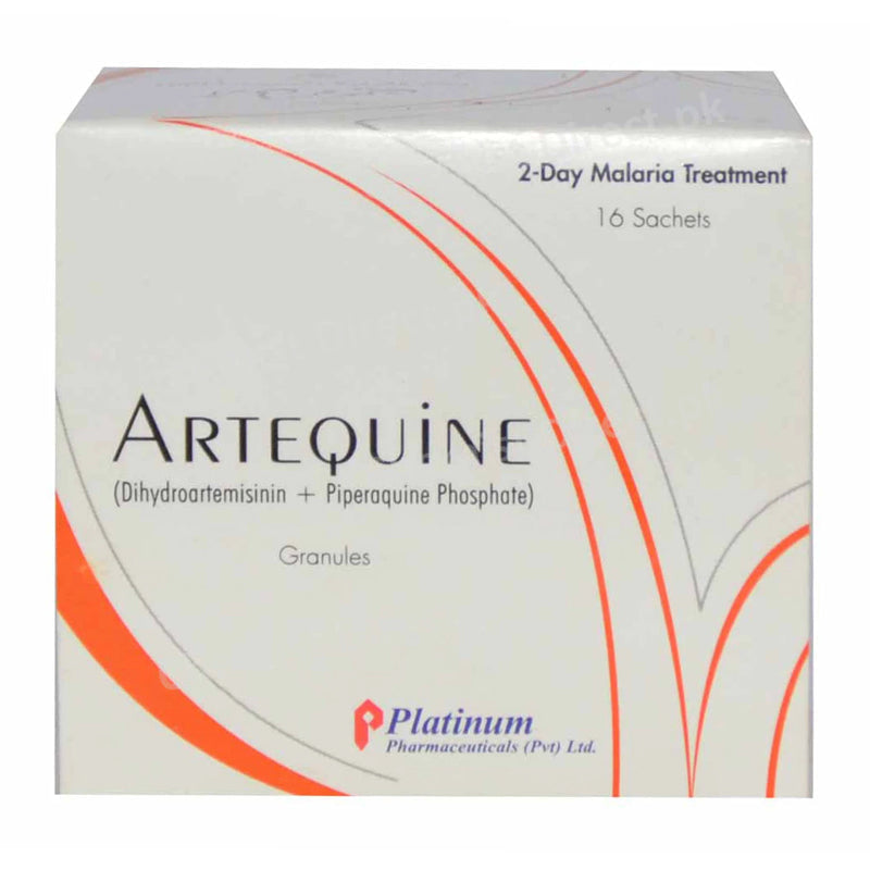 Artequine Powder Sachet 15mg/120mg Platinum Pharmaceuticals (Pvt) Ltd Dihydroartemisinin 15mg, Piperaquine Phosphate 120mg