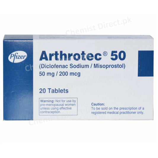 Arthrotec Tablets 50mg/200mcg Diclofenac Sodium 50mg, Misoprostol 200mcg