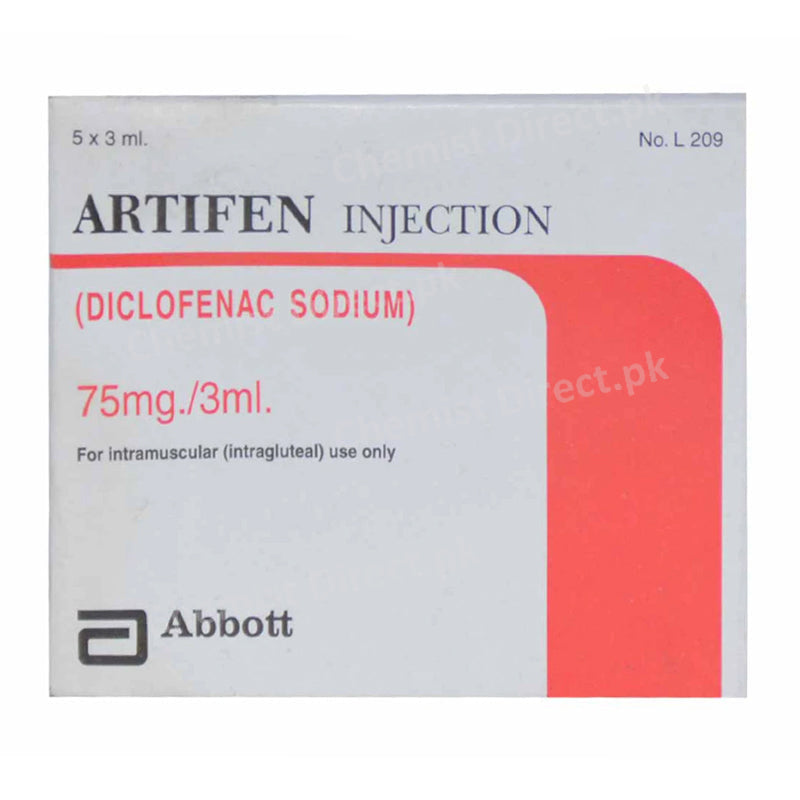 Artifen Injection 75mg./3ml ABBOTT LABORATORIES (PAKISTAN) LTD Diclofenac Sodium