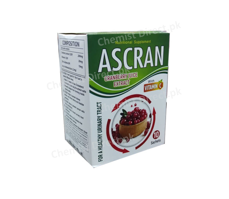 Ascran Cranberry Juice Extract Vit C Medicine