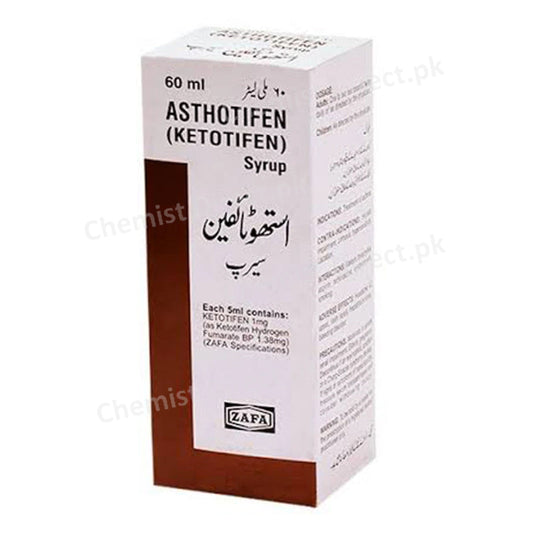 Asthotifen Syp 60ml Suspention ZafaPharma Anti Histamine Ketotifen