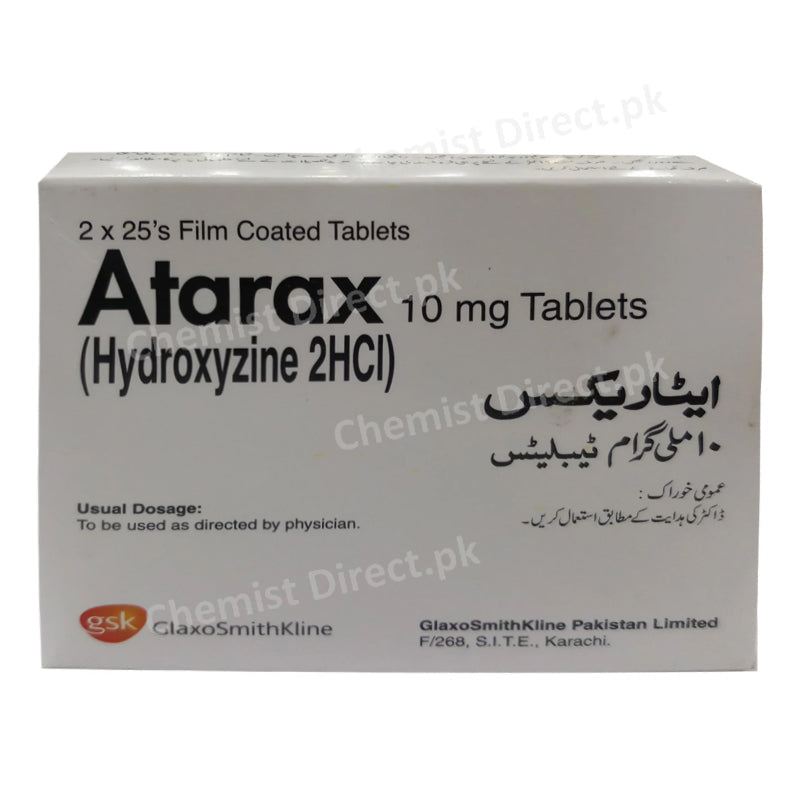 Atarax 10mg tab Tablet GlaxosmithklinePakistanLimited Tranquillizer Hydroxyzine.jpg