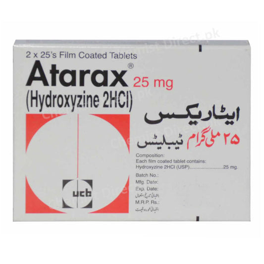 Atarax25mg Tab Tablet Glaxosmithkline PakistanLimited Tranquilliser Hydroxyzine