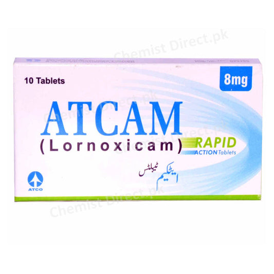 Atcam 8mg Tab-Tablet Atcam Rapid Action Tab 8mg 10_s AtcoLaboratories LTD NSAID Lornoxicam