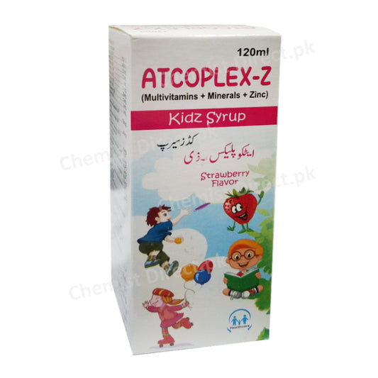 Atcoplex-Z Syrup 120ml Kids Multivitamins + Minerals + Zinc Atco HealthCare