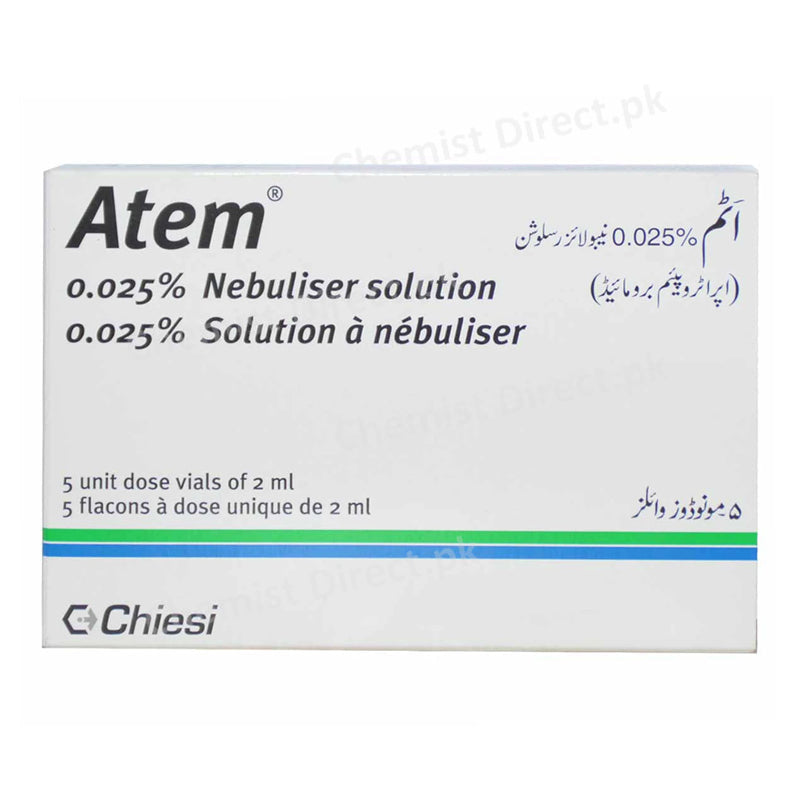 Atem Soulation2ml AtemNebuliserSol0.025 5Vialx2ml Chiesi Pharmaceuticals_Pvt_Ltd Asthma COPD Ipratropiumbromide