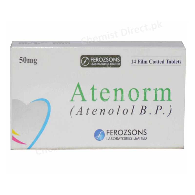 Atenorm 50mg Tab Tablet FEROZSONSLABORATORIESLTD Anti-Hypertensive Atenolol