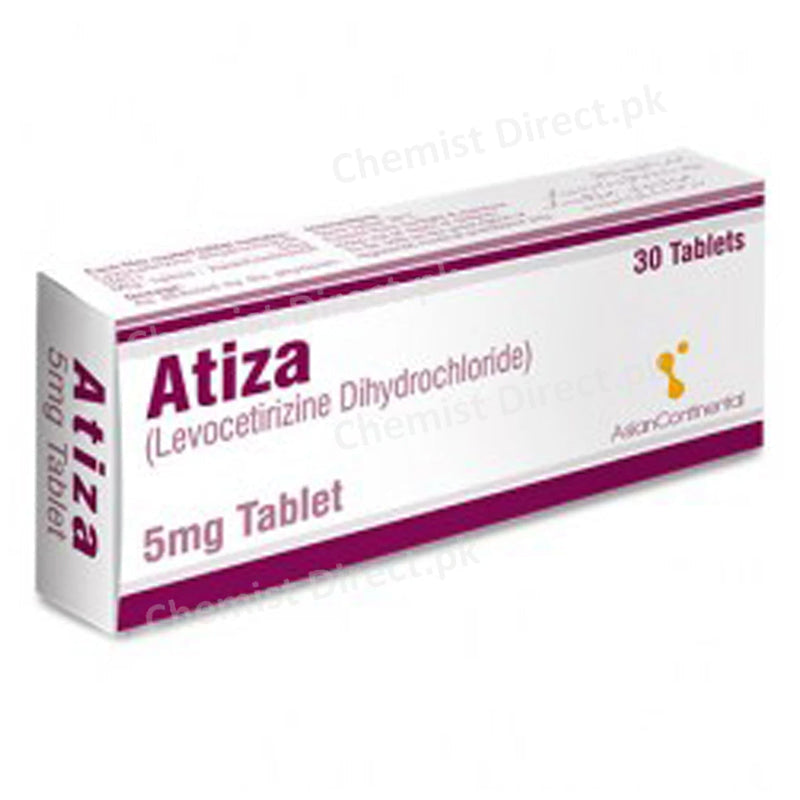 Atiza Tab 5mg30 s Tablet Asian Continental pvt Ltd Levocetrizine Dihydrochoride