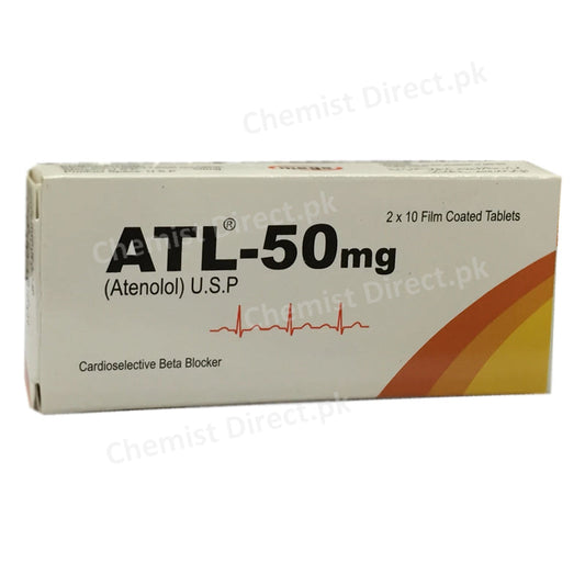 ATl 50mg Tab Tablet MEGAPHARMACEUTICALSLTD-CARDIOSELECTIVEBETABLOCKER Atenolol