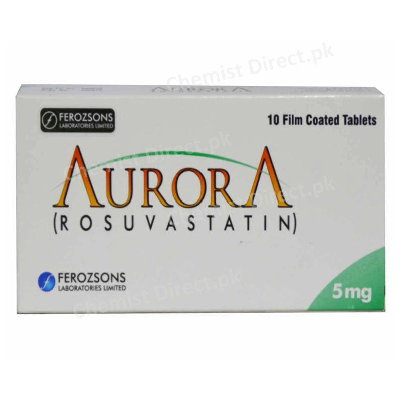  AURORA Tablet 5mg FEROZSONS LABORATORIES LTD STATINS Rosuvastatin Calcium