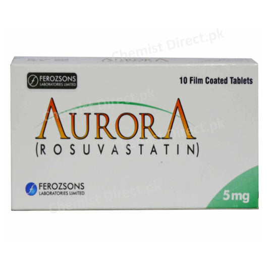  AURORA Tablet 5mg FEROZSONS LABORATORIES LTD STATINS Rosuvastatin Calcium