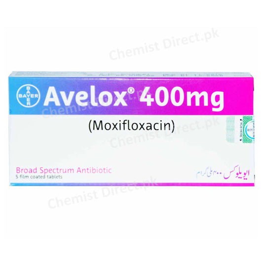 Avelox Tablet 400mg Bayer Health Care Pvt Ltd Quinolones Anti-Bacterial Moxifloxacin