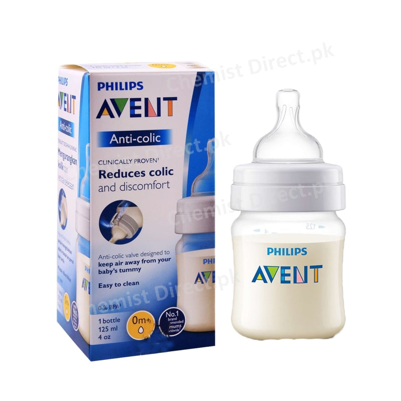 Avent Anti-Colic Feeding Bottle 0M+ 125Ml/4Oz Baby Care