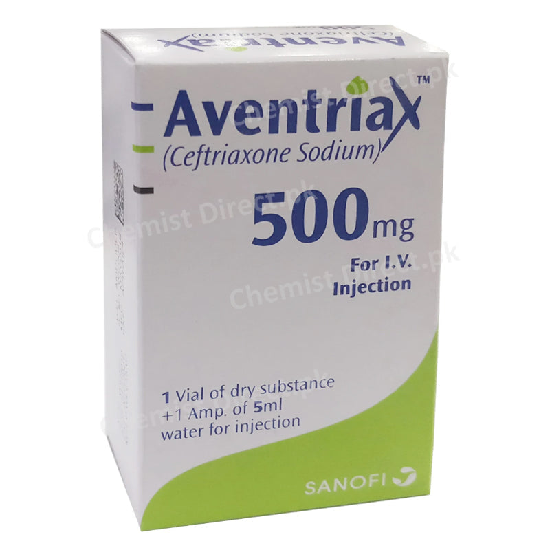 Aventriax IV Inj 500mg 1Vial Injection SANOFI AVENTIS CEPHALOSPORIN ANTIBIOTIC Ceftriaxone
