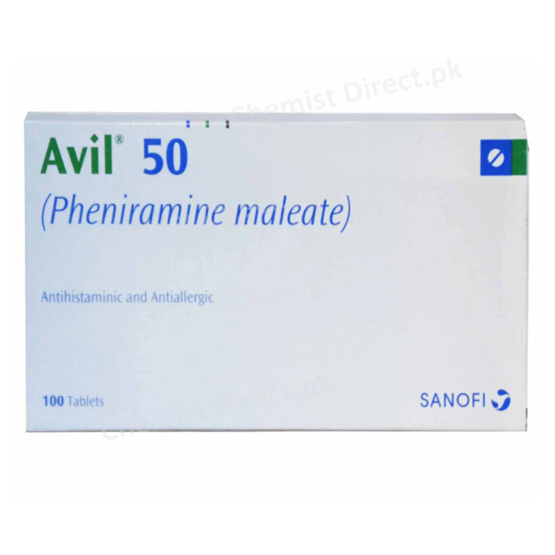 Avil Tablet 50mg SANOFI AVENTIS ANTI HISTAMINE Pheniramine Maleate
