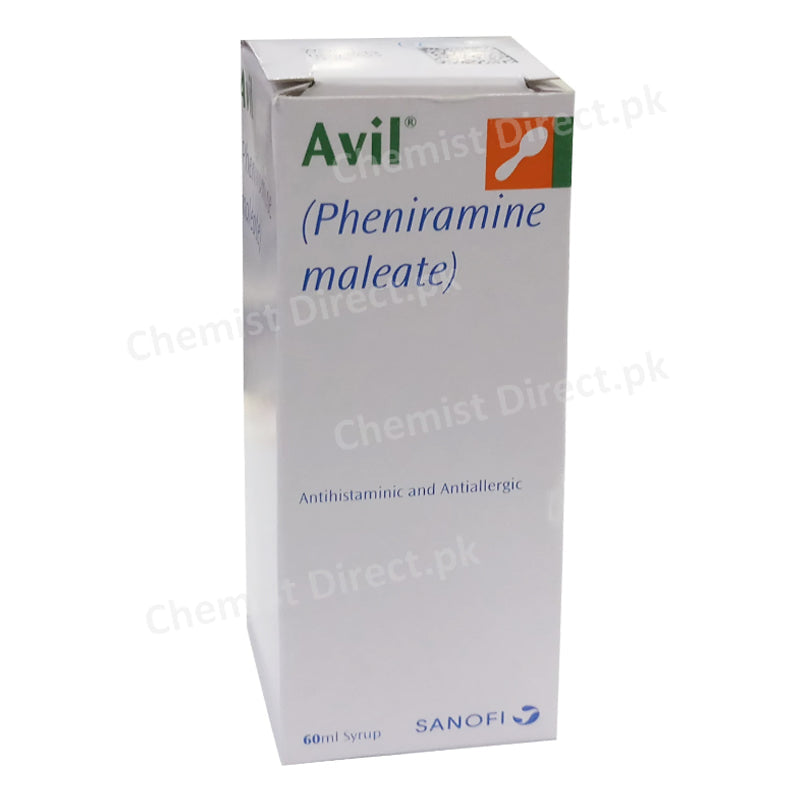AVIL Syrup 15mg/5ml 60m SANOFI AVENTIS ANTI HISTAMINE Pheniramine Maleate