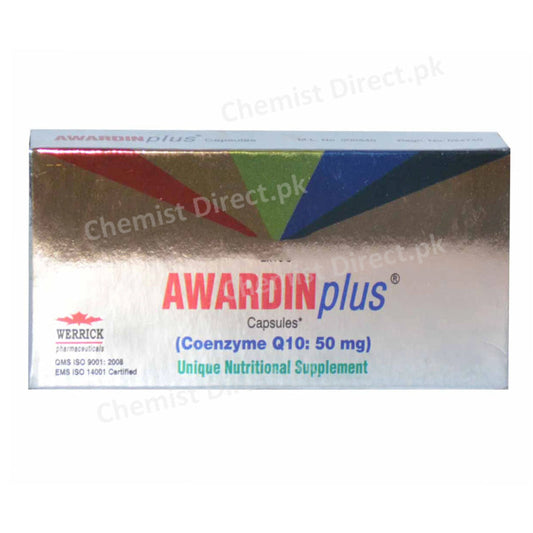 Awardin Plus Cap Capsules Werrick Pharmaceuticals Vitamins_Minerals Co EnzymeQ10