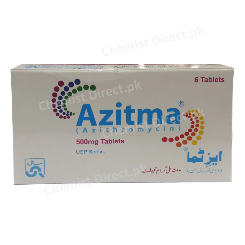 Azitma 500mg Tab-Tablet-Sami Pharmaceuticals Macrolide Anti Bacterial Azithromycin