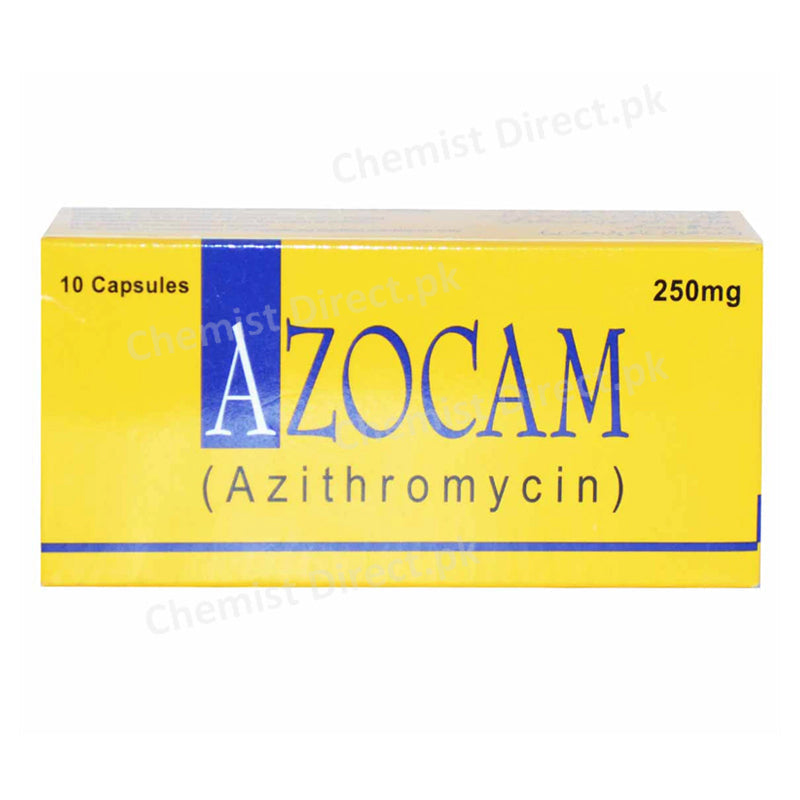 Azocam 250mg cap Capsules Chas AMendoza Macrolide Anti Bacterial Azithromycin