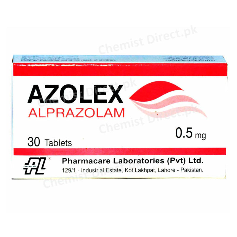 AZOLEX Tablet 0.5mg PHARMACARE LABORATORIES (PVT) LTD BENZODIAZEPINE Alprazolam