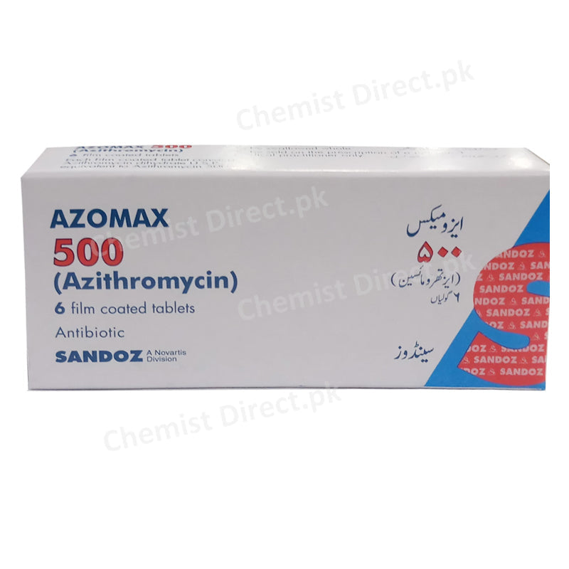 Azomax Tablet 500mg NOVARTIS PHARMA PAKISTAN LTD Macrolide Anti-Bacterial Azithromycin